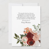 ブルガンディテラコッタフローラ葬儀悔やみや弔慰 サンキューカード (裏面)