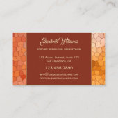 ブルガンディテラコッタ金ゴールドインテリアデザイン 名刺 (裏面)