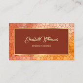 ブルガンディテラコッタ金ゴールドインテリアデザイン 名刺 (正面)