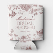 ブルガンディトイレジョイヴィンテージフローラブライダルシャワー 缶クーラー (裏面)