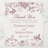 ブルガンディトイレデジュイフローラウェディングパーティーの好意 ワインラベル (シングルラベル)