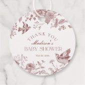 ブルガンディトイレデジュイフローラベビーシャワー特典 フェイバータグ (裏面)