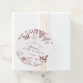 ブルガンディトイレデジュイフローラベビーシャワー特典 フェイバータグ (インサイチュ)