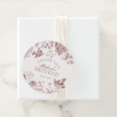 ブルガンディトイレデジュイヴィンテージフローラ誕生日 フェイバータグ (インサイチュ)