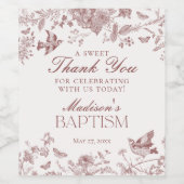 ブルガンディトイレデジュウヴィンテージフローラルバプテスマの恩恵 ワインラベル (シングルラベル)