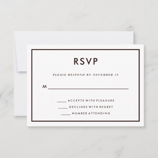 ブルガンディトラベル結婚テーマ |背面のマップ 出欠カード (正面)