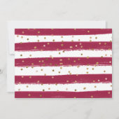 ブルガンディドレスブロンドヘアプリンセスキンセアニェラ 招待状 (裏面)