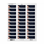 ブルガンディネイビーフローラ秋差出人住所ラベル ラベル (フルシート)