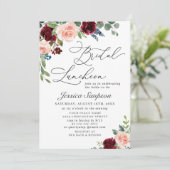 ブルガンディネイビーユーカリバラブライダルルンチョン 招待状 (スタンド正面)