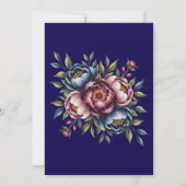 ブルガンディネイビー&赤面牡丹リハーサルディナー 招待状 (裏面)