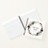 ブルガンディバラ金ゴールドフローラゲストブック ノートブック (内部)