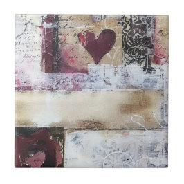 ブルガンディバレンタインデザインシリーズ14 タイル