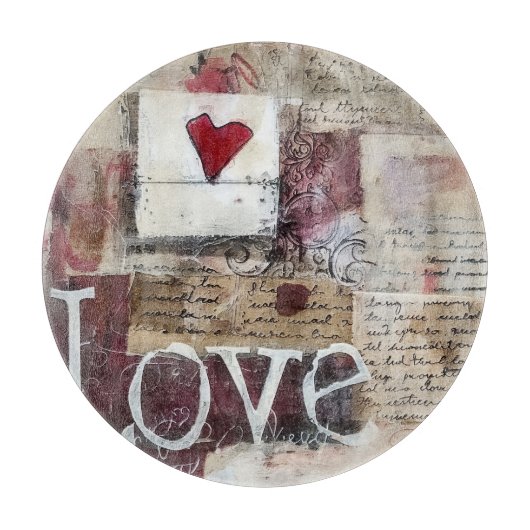 ブルガンディバレンタインデザインシリーズ15 カッティングボード (正面)