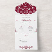 ブルガンディパペルピカドミクリンスアニョス オールインワン招待状 (内側)