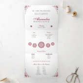 ブルガンディパペルピカドミクリンスアニョス 三つ折り招待状 (内部)