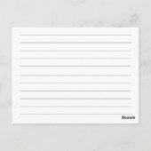 ブルガンディパンプキンブライダルシャワーレシピ ポストカード (裏面)