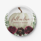 ブルガンディパンプキン秋紙プレート ペーパープレート (正面)