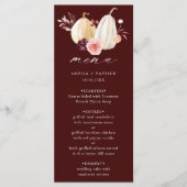 ブルガンディパンプキン秋結婚秋 メニュー (正面)