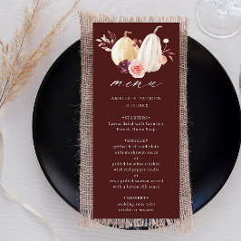 ブルガンディパンプキン秋結婚秋 メニュー