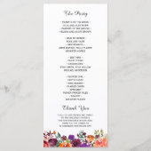 ブルガンディパープルオレンジガーデン結婚フローラ プログラム (裏面)