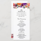 ブルガンディパープルオレンジガーデン結婚フローラ プログラム (正面/裏面)