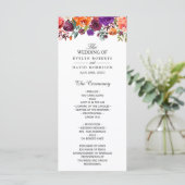 ブルガンディパープルオレンジガーデン結婚フローラ プログラム (スタンド正面)