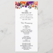 ブルガンディパープルオレンジガーデン結婚フローラ プログラム (正面)