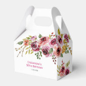 ブルガンディパープルバラ素朴フローラ誕生日 フェイバーボックス (裏面サイド)