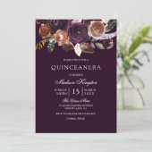 ブルガンディパープルプラムピーチフローラキンセアニェラ 招待状 (スタンド正面)