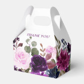 ブルガンディパープル素朴フローラボホ結婚ズ フェイバーボックス (裏面サイド)