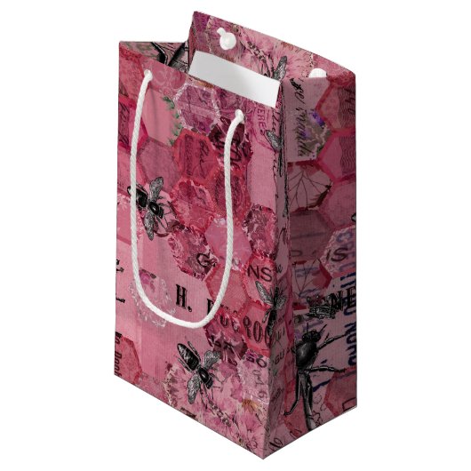 ブルガンディビーシリーズデザイン12 スモールペーパーバッグ (正面アングル)