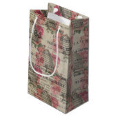 ブルガンディビーシリーズデザイン13号 スモールペーパーバッグ (裏面アングル)