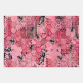 ブルガンディビーシリーズデザイン4 ラッピングペーパーシート (正面3)