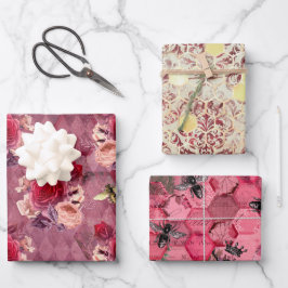 ブルガンディビーシリーズデザイン4 ラッピングペーパーシート