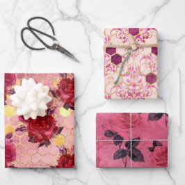 ブルガンディビーシリーズデザイン6 ラッピングペーパーシート