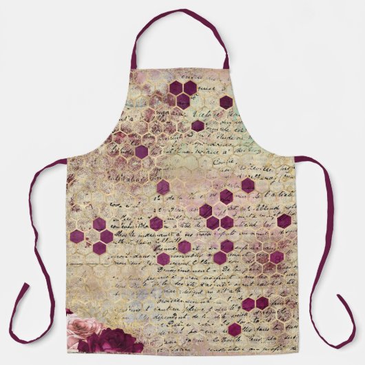 ブルガンディビーシリーズデザイン8 エプロン (正面)