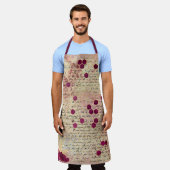 ブルガンディビーシリーズデザイン8 エプロン (着用した状態)