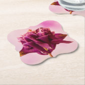ブルガンディピンクオダマキ（植物） ペーパーコースター (アングル)