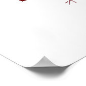 ブルガンディピンクオレンジイエローブライダルシャワーへようこそ ポスター (角)