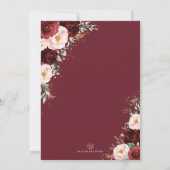 ブルガンディピンクキンセアニラプリンセスミクリンスアノス 招待状 (裏面)