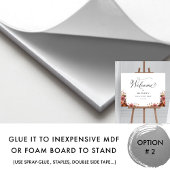 ブルガンディピンクピーチフローラ任意のイベントウェルカムサイン ポスター