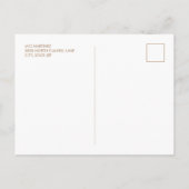 ブルガンディピンクフローラ金ゴールドグリッター18誕生日 インビテーションポストカード (裏面)