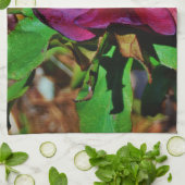 ブルガンディピンクレンテンバラ キッチンタオル (折り畳み)