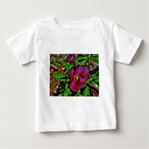 ブルガンディピンクレンテンバラ ベビーTシャツ