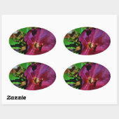 ブルガンディピンクレンテンバラ 楕円形シール (シート)