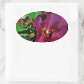 ブルガンディピンクレンテンバラ 楕円形シール (バッグ)