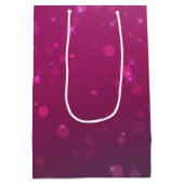 ブルガンディピンク《写真》ぼけ味誕生日 ミディアムペーパーバッグ (裏面)