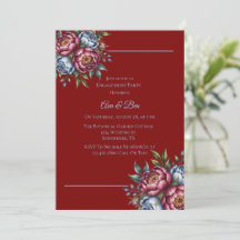 ブルガンディピーオンアンドブルーバラ婚約パーティ