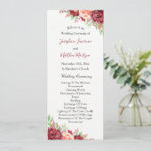 ブルガンディピーチバラウォーターカラーフローラ結婚ズ プログラム (スタンド正面)