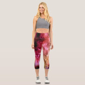 ブルガンディフラクタルストーミークラウドカプリレギンス カプリレギンス (正面)